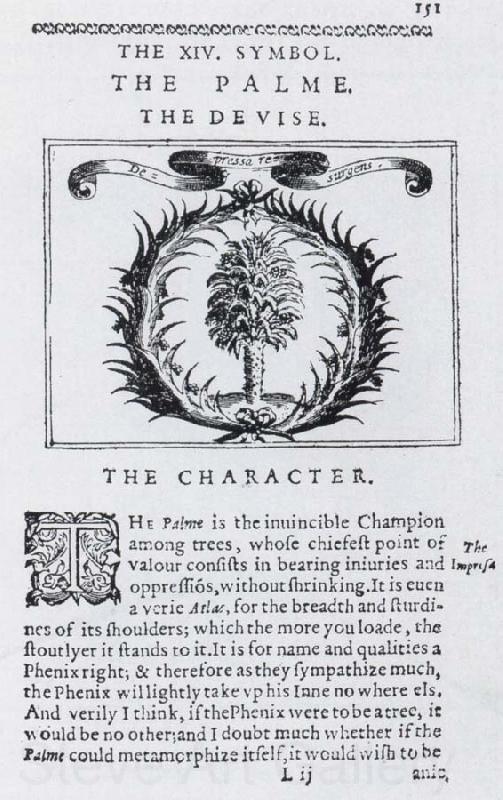 Henry Hawkins The palm as an emblem of Chastity